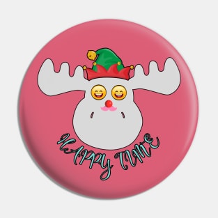 Funny Moose HAPPY TIME Pin