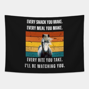 Every snack you make. Icelandic horse retro design Tapestry