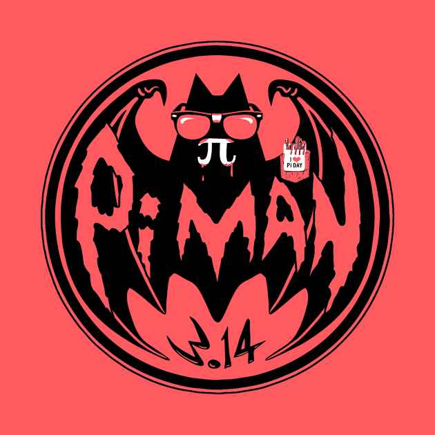 Pi Man Vampire Bat Logo by Mudge