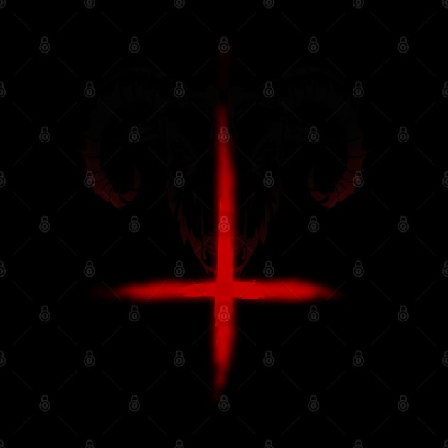 Red crucifix - baphomet by wet_chicken_lip