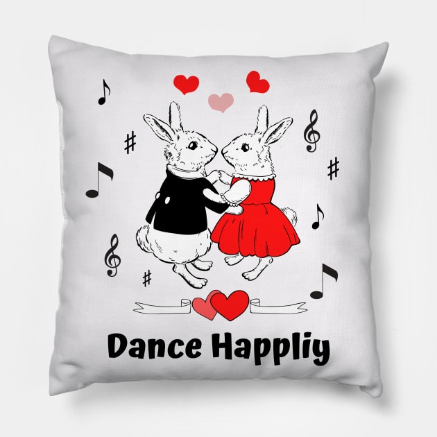 Dance Happliy Pillow by Chanyashopdesigns