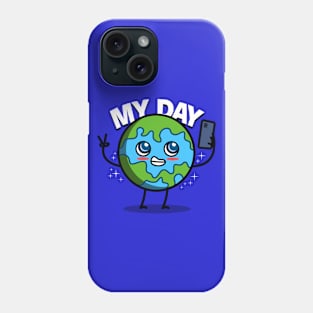 Cute Kawaii Planet Earth Meme For Earth Day Phone Case