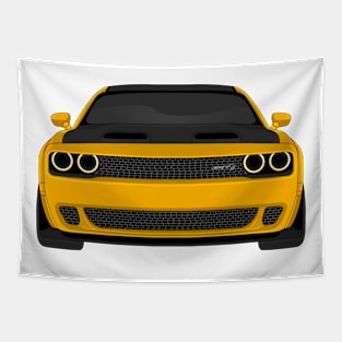 DODGE HELLCAT FRONT GOLD Tapestry