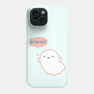 Cute Ghost says Hey Bootiful Phone Case