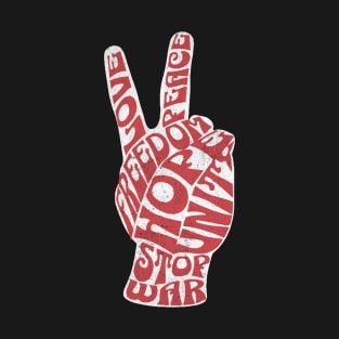 Peace Hand Sign Stop War T-Shirt