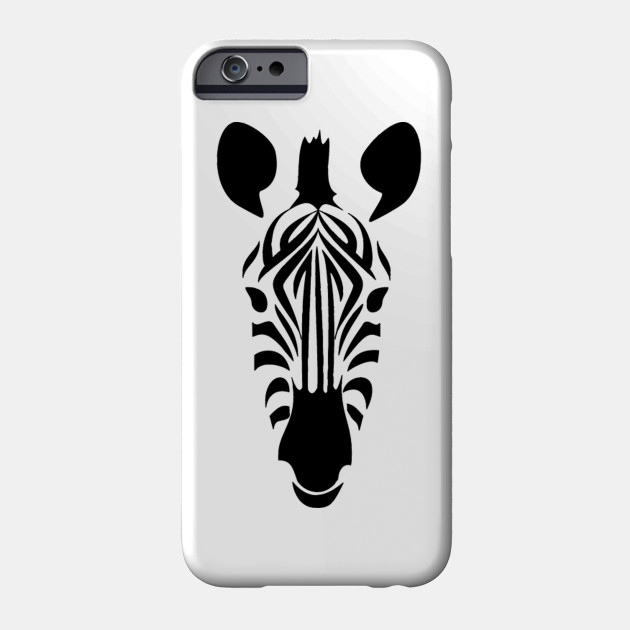 Zebra Face Black Stripes Art Silhouette Zebra Phone Case Teepublic