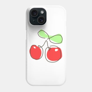 Cherries Doodle Phone Case