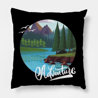 Let's travel Your Life is the best Adventure Explore the world travel lover summer spring Pillow