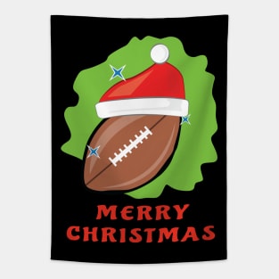 Merry Football Christmas - Funny Tapestry