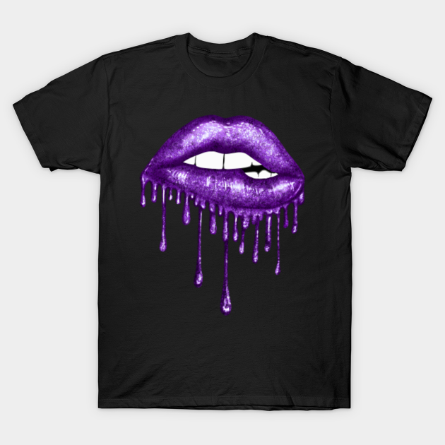 Drip Deep Purple Lips - Lips - T-Shirt