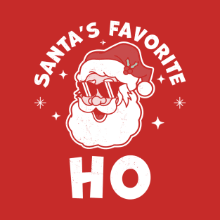 Santa's Favorite Ho - Xmas Naughty Santa Christmas Pajama T-Shirt