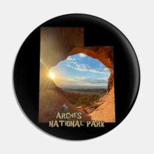 Utah Outline (Arches National Park - Partition Arch) Pin