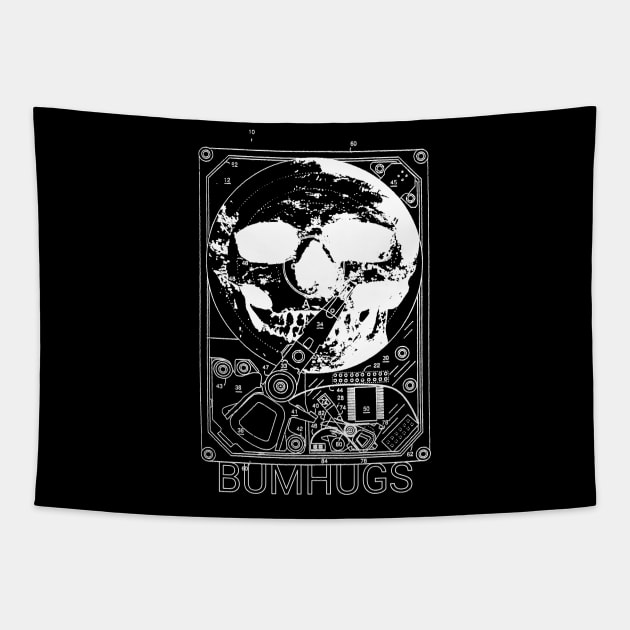 Hard Drive Skull Tapestry by Joodls