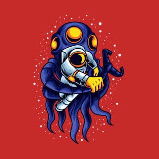 Astronaut fight monster T-Shirt