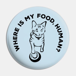 Hungry cat waiting for food Pin