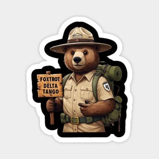 Foxtrots Delta Tangos Resist Bear National Forest Service Magnet