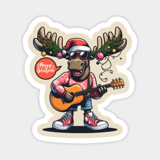 Merry Christmoose Moose Christmas 2024 Magnet