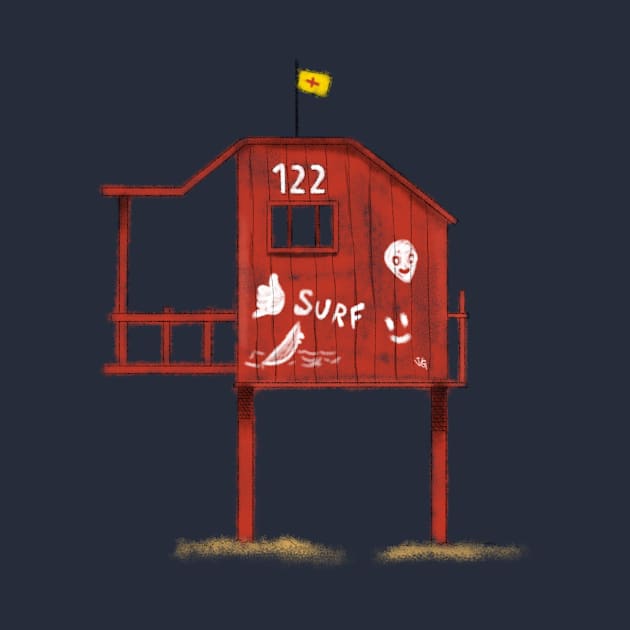 Lifeguard post by Villanovart