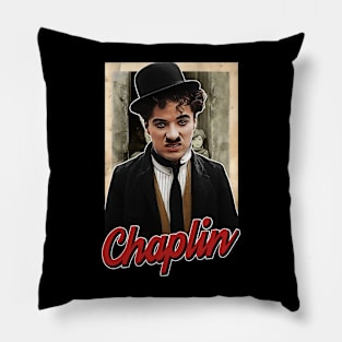 Charlie Chaplin Inspired Design Pillow