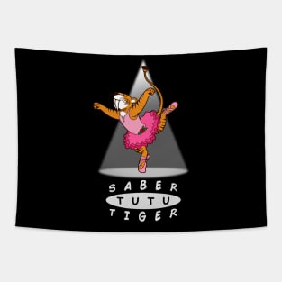 Saber Tutu Tiger Tapestry