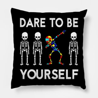 Dare to be different Autism Awareness Gift for Birthday, Mother's Day, Thanksgiving, Christmas Pillow