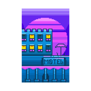 Motel Pixel Synthwave T-Shirt