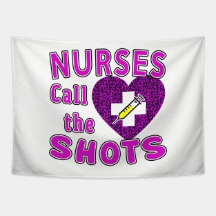 Nurses Call the Shots Valentine's day Pink Leopard Tapestry