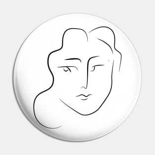 Henri matisse line art woman print Pin