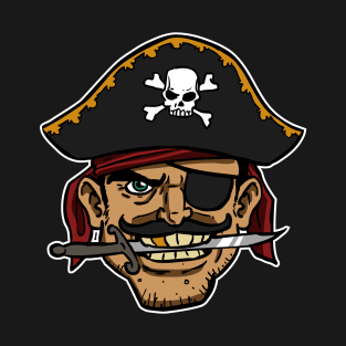 cool pirates black T-Shirt