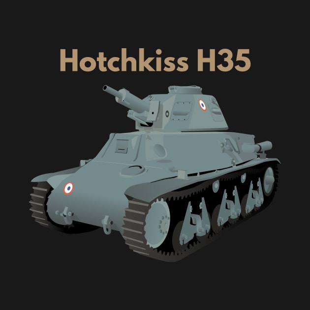 Hotchkiss H35 WW2 French Tank by NorseTech