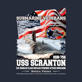 USS Scranton SSN-756 US Navy Submarine T-Shirt