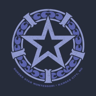 Border Star Montessori Blue Scrollwork Star T-Shirt