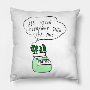 Cucumbers taking a dip Pillow