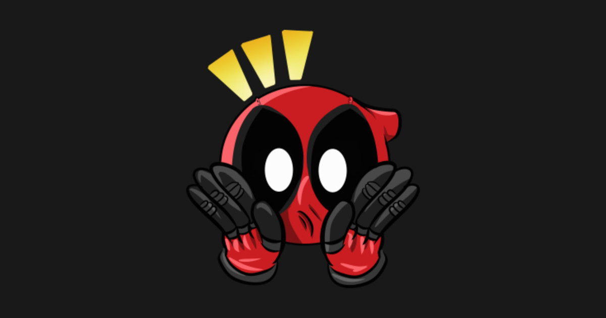 Deadpool shocked Emoji - Deadpool - Sticker | TeePublic