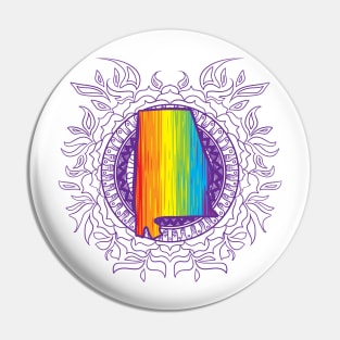 Alabama Mandala Pride Pin