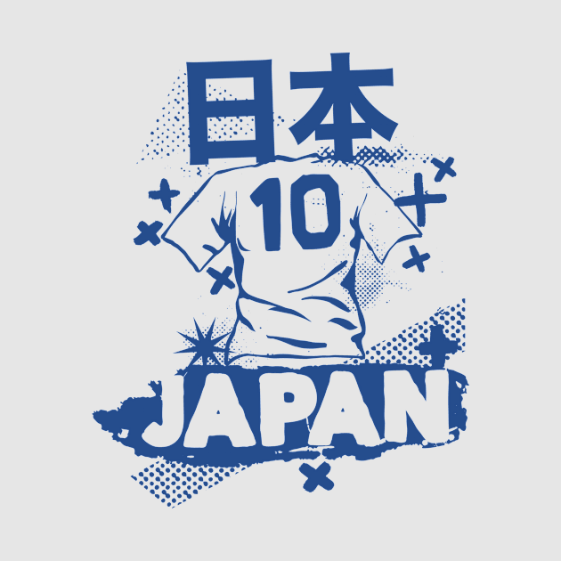 Vintage Japanese Football // Retro Grunge Japan Soccer by SLAG_Creative