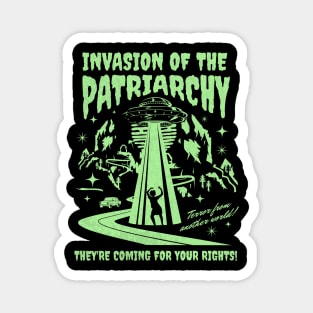 Invasion of the Patriarchy Vintage Retro UFO Poster Magnet