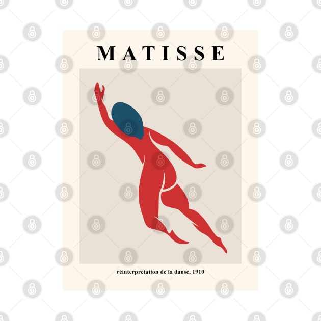 Henri Matisse the Dance Exhibition Design, Reworked Matisse Painting, Men Women Tshirt Sticker Art Print Poster by VanillaArt