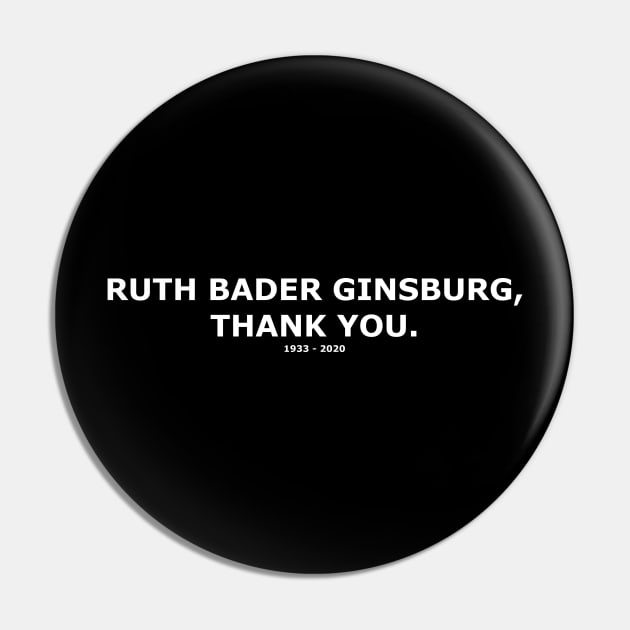 Ruth Bader Ginsburg RBG Pin by xenapulliam