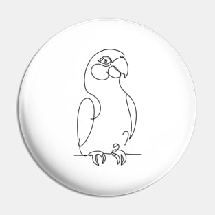 Parrot Line Art Pin