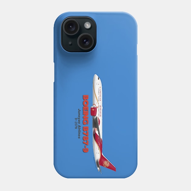 Boeing B787-9 - Juneyao Airlines Phone Case by TheArtofFlying