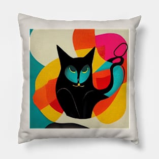 Abstract Cat Pillow