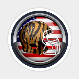 American Football Tiger Magnet