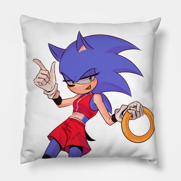 Sonic genderbend Pillow by Jacocoon