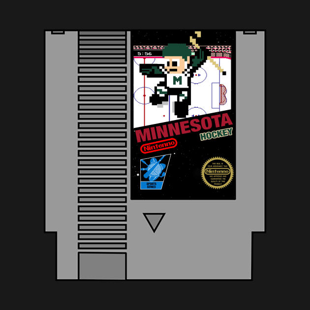 Minnesota Hockey 8 bit cartridge design by MulletHappens