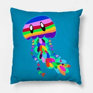 Rainbow jellyfish Pillow