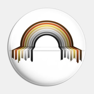 Gay Bear Pride Flag 3D Drip Rainbow Design Pin