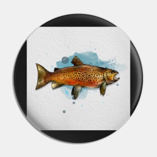 Swedish Brown Trout Pin