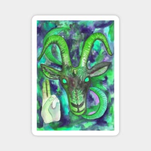 Occulc lsd satanic goat Magnet