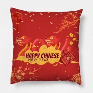 HAPPY CHINESE NEW YEAR 2024 DRAGON Pillow